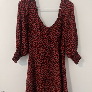 Topshop Red & Black Heart Dress